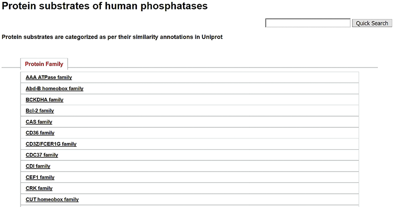 browse protein substrates